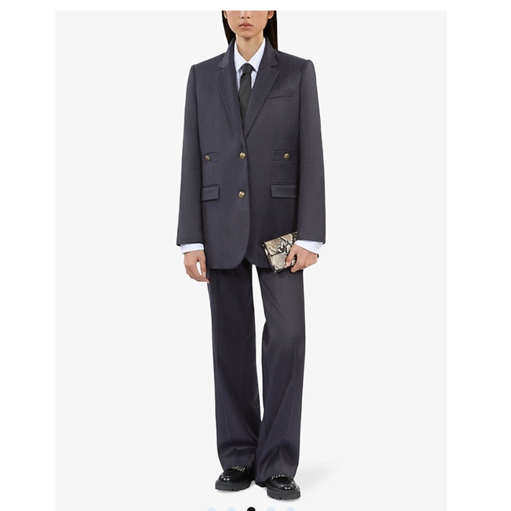 The Kooples NWT Navy Blue Suit Jacket Size 36 and Pants Size 38